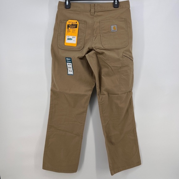 Carhartt Other - Carhartt BN2291 M Mens Khaki Rugged Flex Relaxed Fit Canvas Work Pants 30x30 New